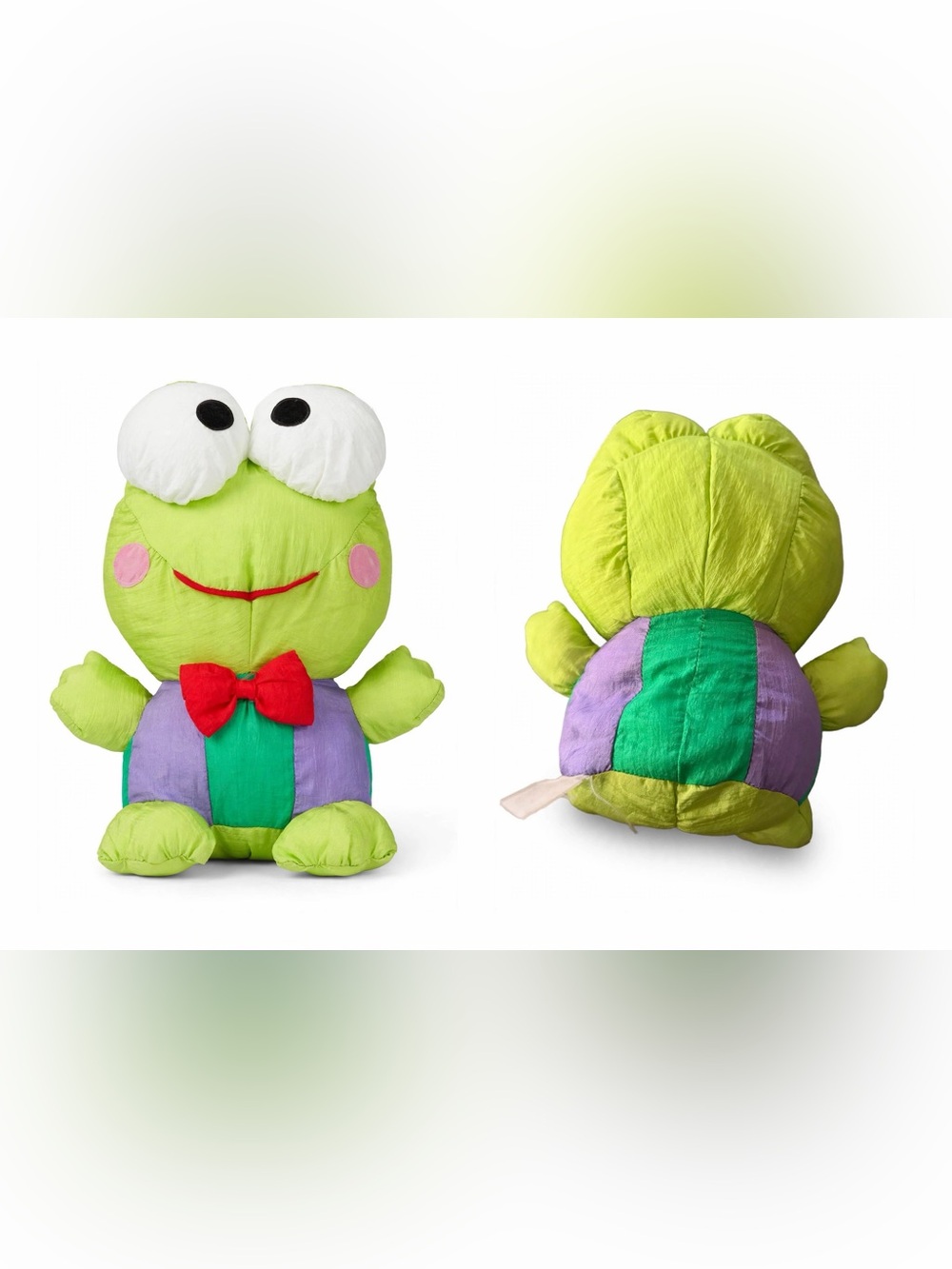 Sanrio Hello Kitty Friend Keroppi Frog Nylon Plush 12” Doll Puffalump Stuffed